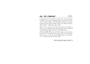2007 KIA Sportage Owners Manual